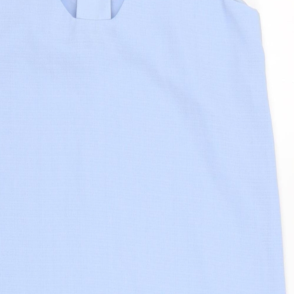 New Look Womens Blue Polyester Tank Dress Size 10 V-Neck Pullover