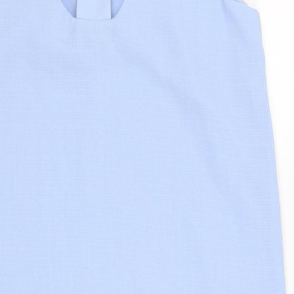 New Look Womens Blue Polyester Tank Dress Size 10 V-Neck Pullover