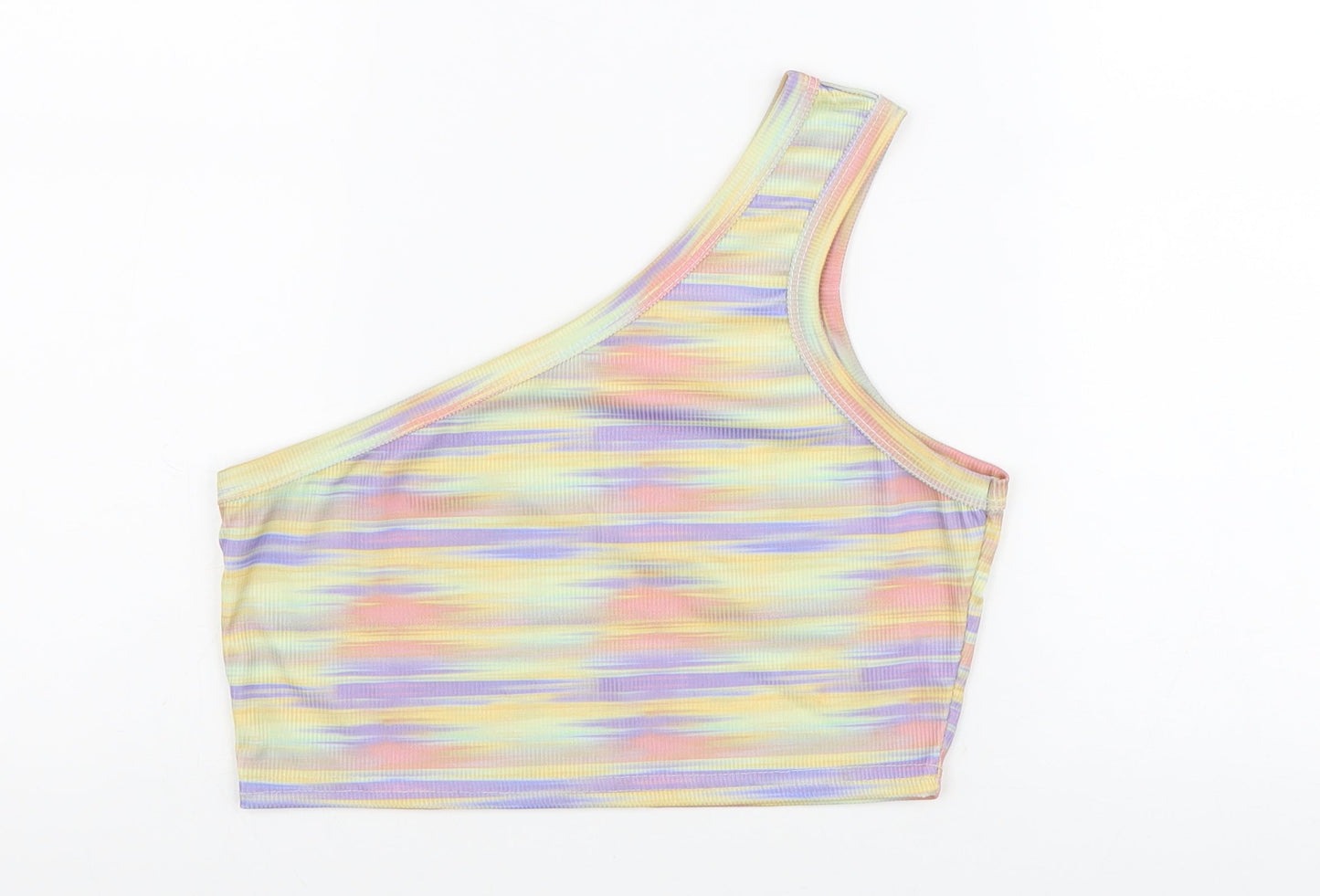 Womens UK Size 10 PRETTYLITTLETHING Multicoloured Cropped Tank