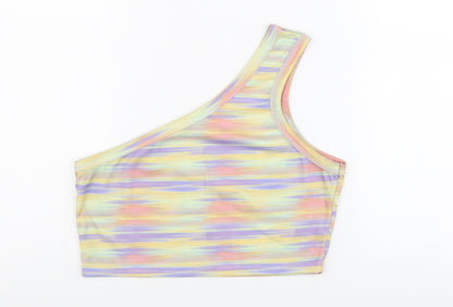 Womens UK Size 10 PRETTYLITTLETHING Multicoloured Cropped Tank