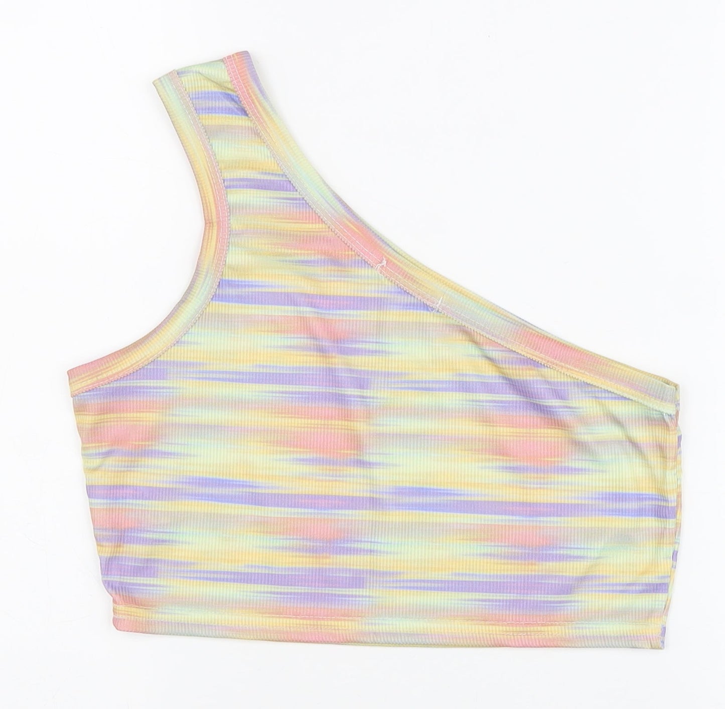Womens UK Size 10 PRETTYLITTLETHING Multicoloured Cropped Tank