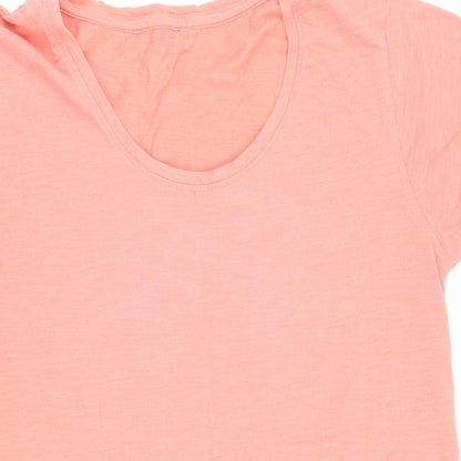 South Womens Pink Cotton Basic T-Shirt Size 12 Round Neck