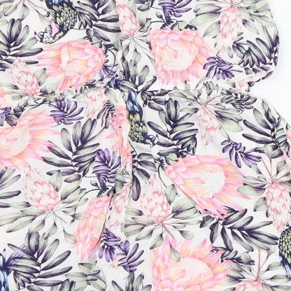 Divided Womens Multicoloured Colourblock Viscose Playsuit One-Piece Size 38 L3 in - Flowers