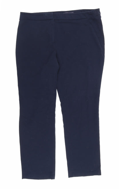 Womens UK Size 18 Marks and Spencer Slim Fit Bloomer Blue Trousers
