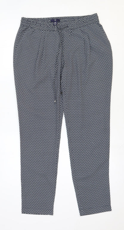 Womens UK Size S Gap Regular Fit Carrot Black Trousers