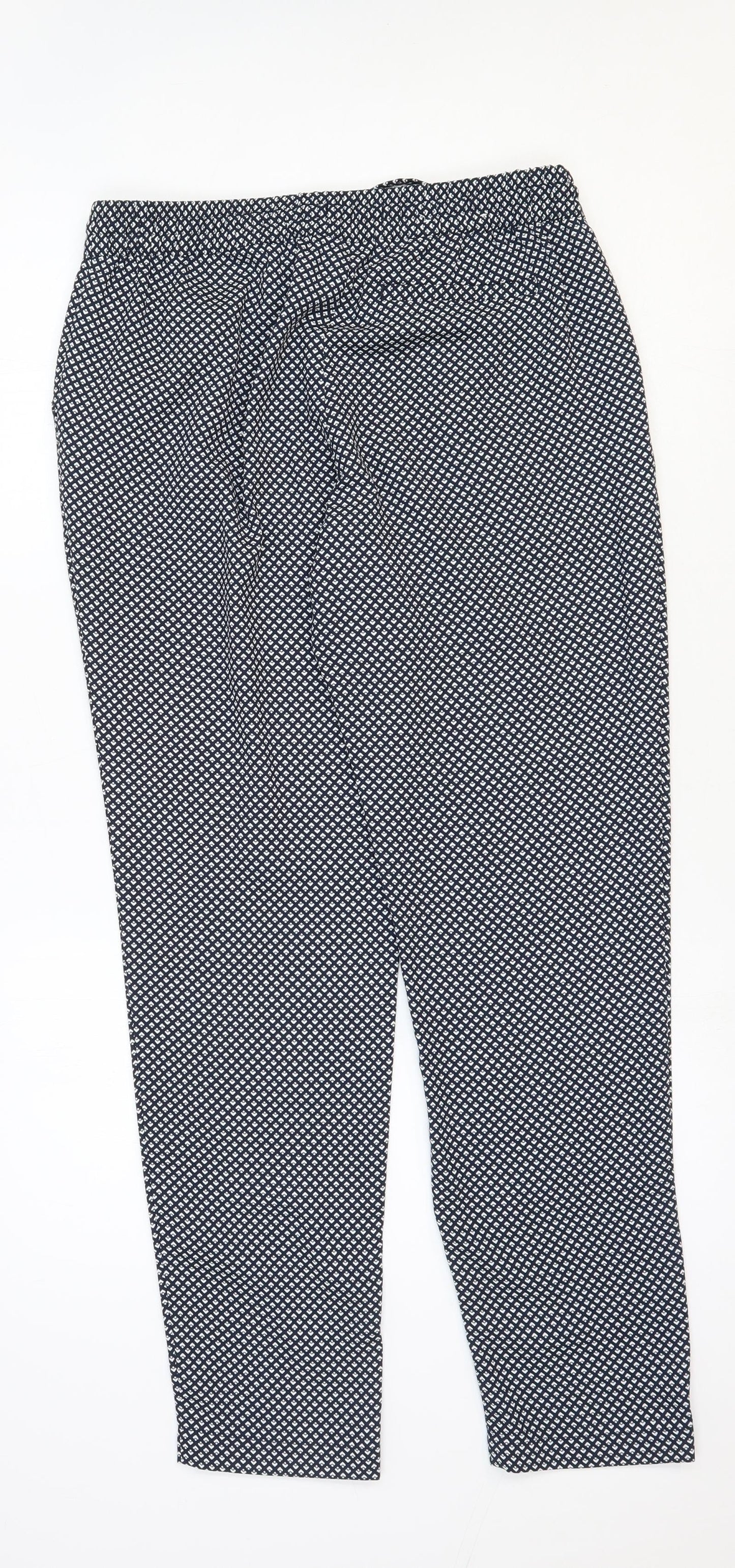 Womens UK Size S Gap Regular Fit Carrot Black Trousers