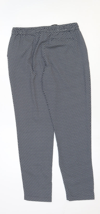 Womens UK Size S Gap Regular Fit Carrot Black Trousers