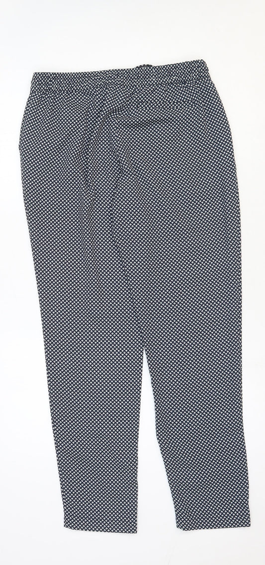 Womens UK Size S Gap Regular Fit Carrot Black Trousers