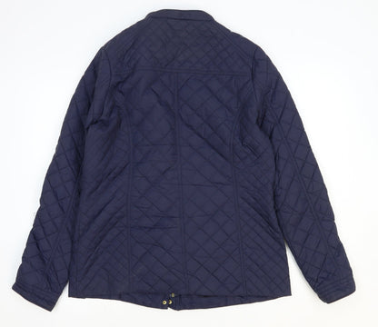 Womens UK Size 14 South Blue Quilted Coat