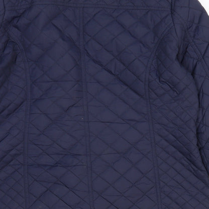Womens UK Size 14 South Blue Quilted Coat