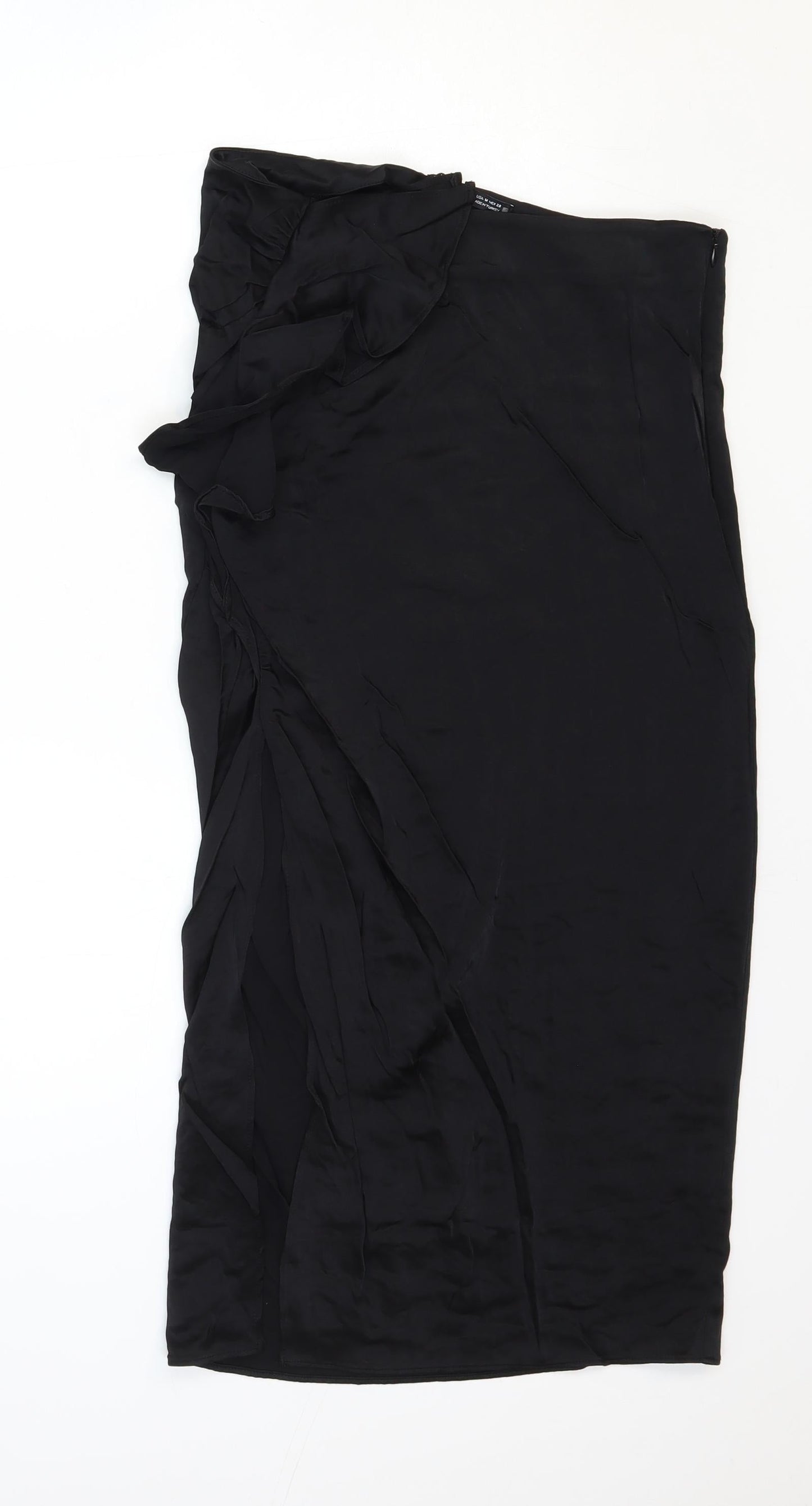 Womens UK Size M Zara Straight & Pencil Satin Skirt