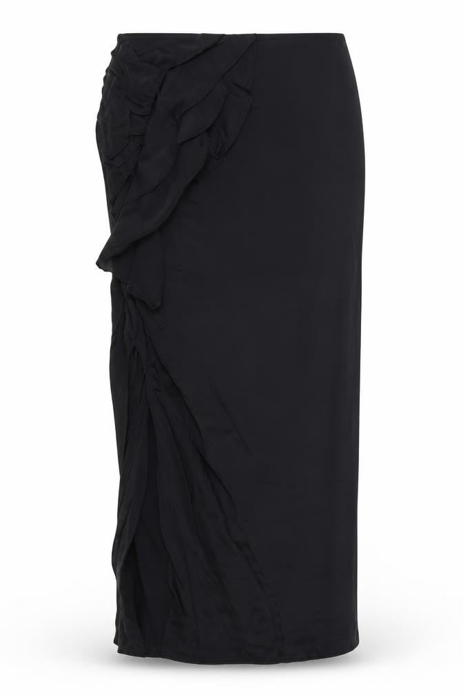 Womens UK Size M Zara Straight & Pencil Satin Skirt
