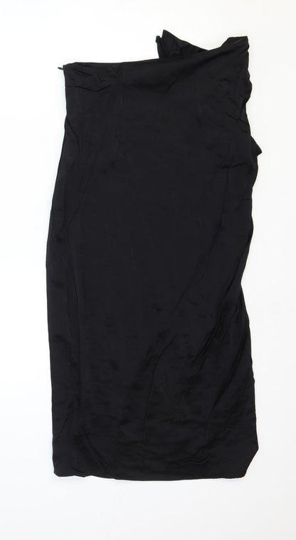 Womens UK Size M Zara Straight & Pencil Satin Skirt