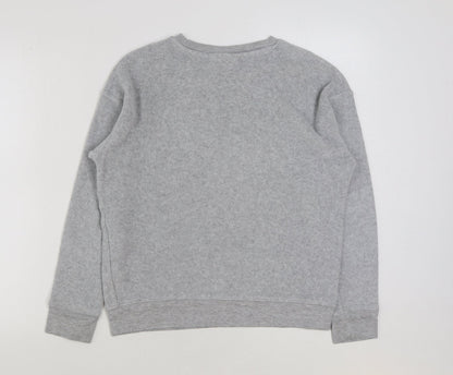 Topshop Womens Grey Polyester Pullover Sweatshirt Size 6 Pullover