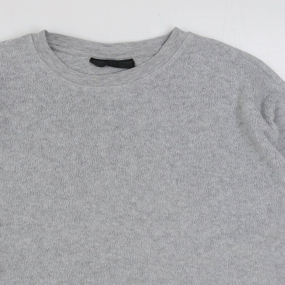 Topshop Womens Grey Polyester Pullover Sweatshirt Size 6 Pullover