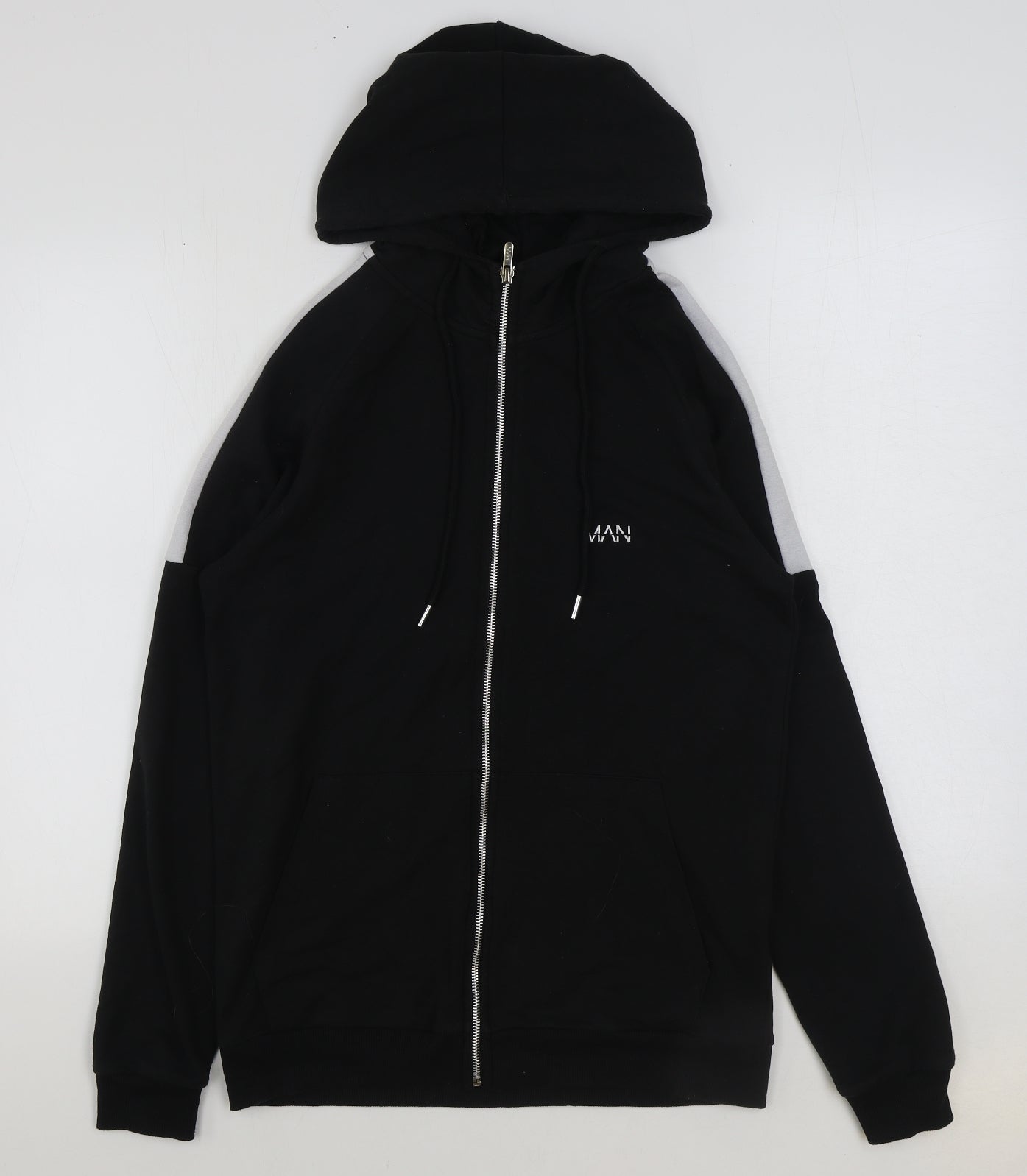 Mens UK Size S Boohoo Beige Full Zip Hoodie