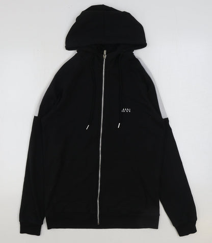 Mens UK Size S Boohoo Beige Full Zip Hoodie