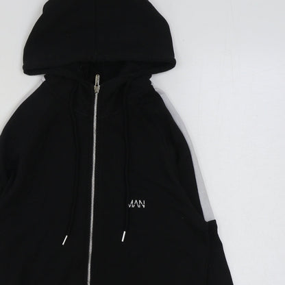 Mens UK Size S Boohoo Beige Full Zip Hoodie