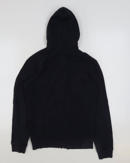 Zara Womens Blue Cotton Full Zip Hoodie Size S Zip