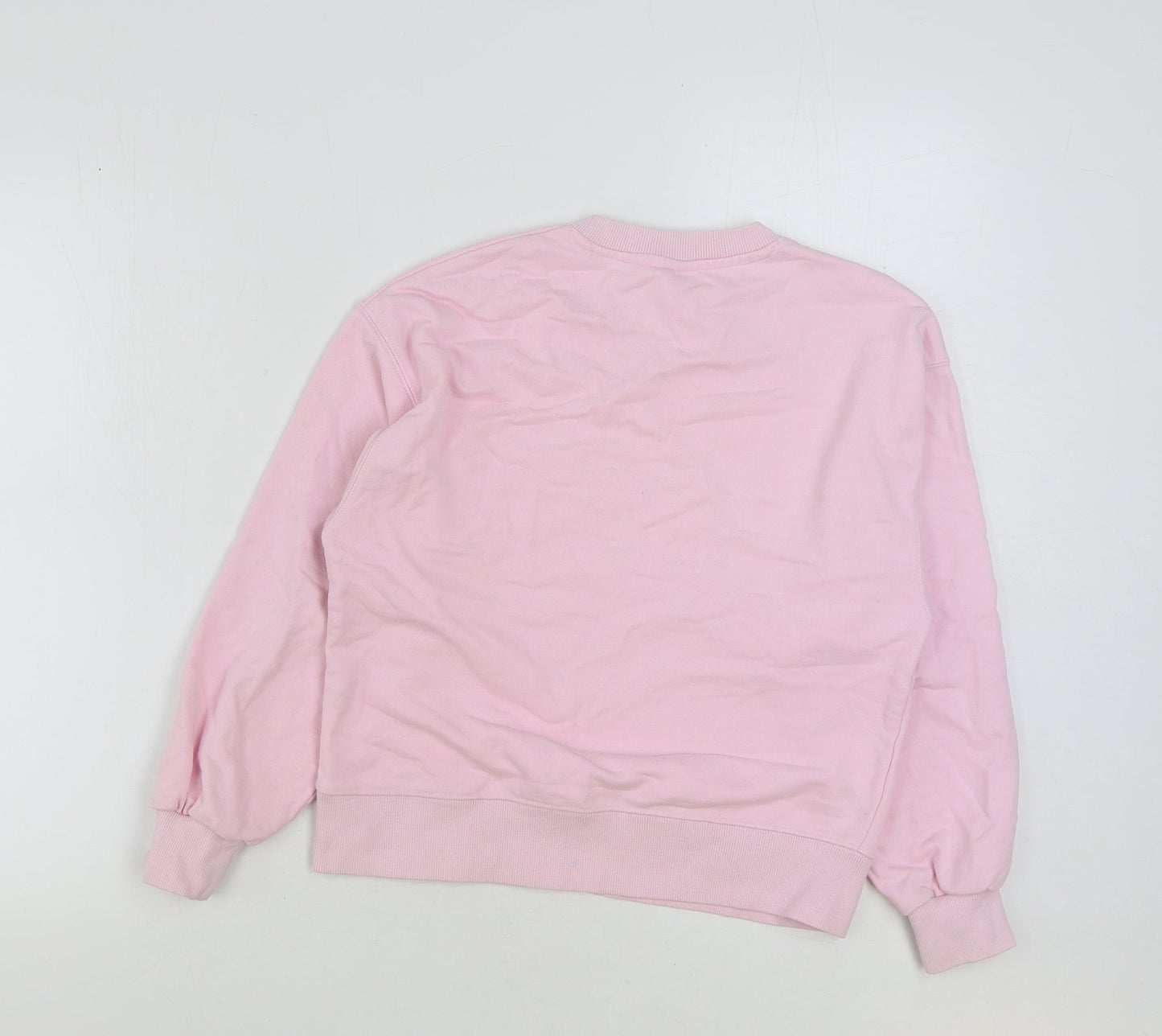 Zara Girls Pink Cotton Pullover Sweatshirt Size 11-12 Years Pullover - Surf
