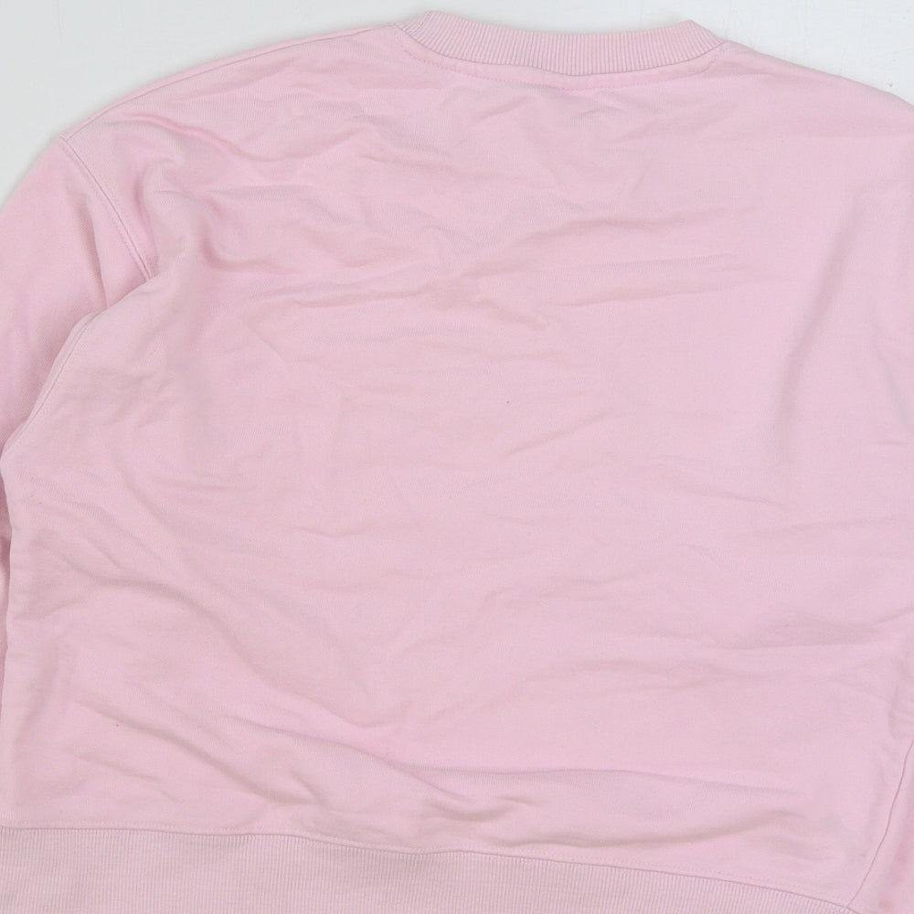 Zara Girls Pink Cotton Pullover Sweatshirt Size 11-12 Years Pullover - Surf