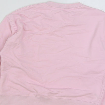 Zara Girls Pink Cotton Pullover Sweatshirt Size 11-12 Years Pullover - Surf