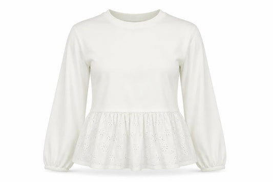 Primark Womens White Polyester Basic Blouse Size XS Round Neck