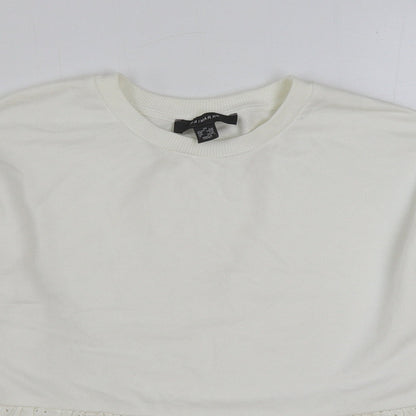 Primark Womens White Polyester Basic Blouse Size XS Round Neck