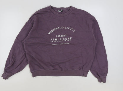 Womens UK Size 12 ASOS Purple Pullover Sweatshirt