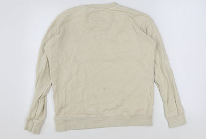 Pull&Bear Boys Beige Polyester Pullover Sweatshirt Size S Pullover