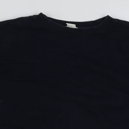 H&M Womens Blue Polyester Pullover Sweatshirt Size S Pullover