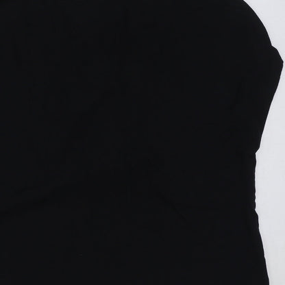 Primark Womens Black Polyester Basic Blouse Size 14 Round Neck