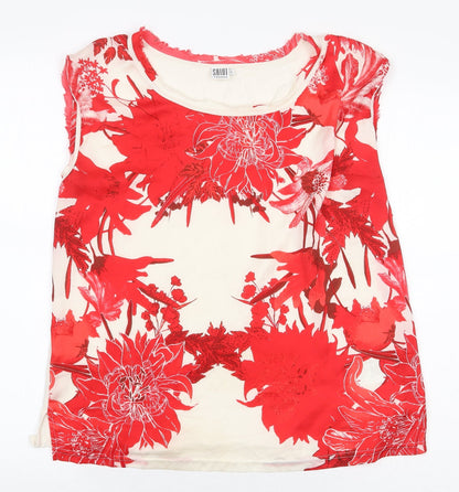 Womens UK Size L Saint Tropez Clothing Red Basic Blouse