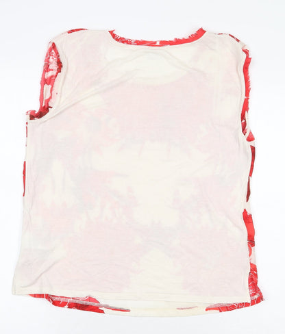 Womens UK Size L Saint Tropez Clothing Red Basic Blouse