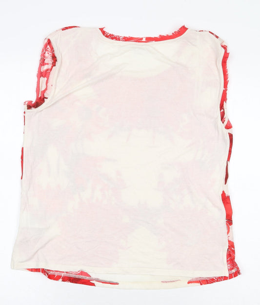 Womens UK Size L Saint Tropez Clothing Red Basic Blouse