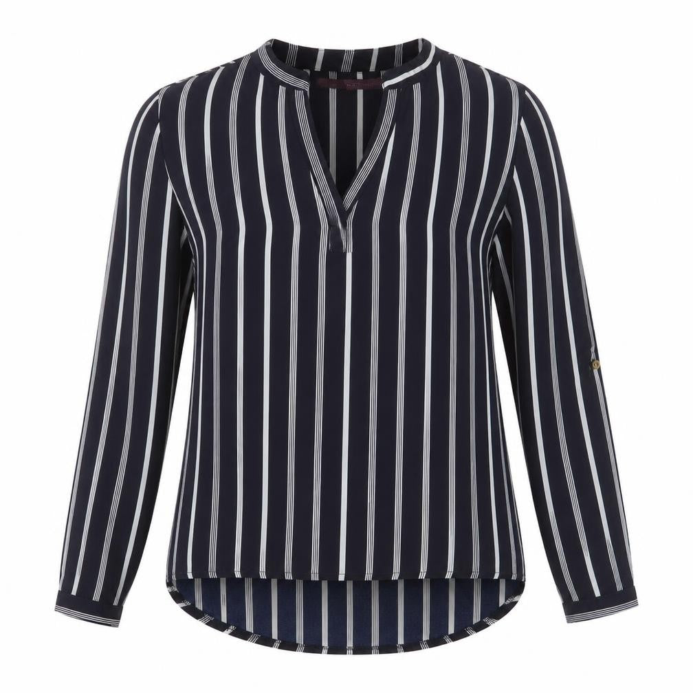 Womens UK Size 8 Avenue Blue Basic Blouse
