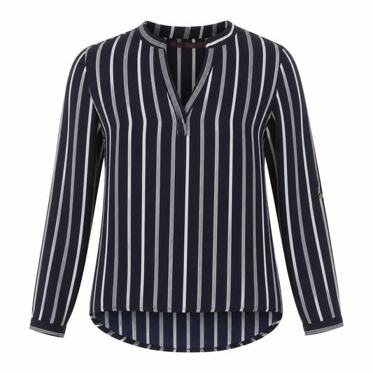 Womens UK Size 8 Avenue Blue Basic Blouse