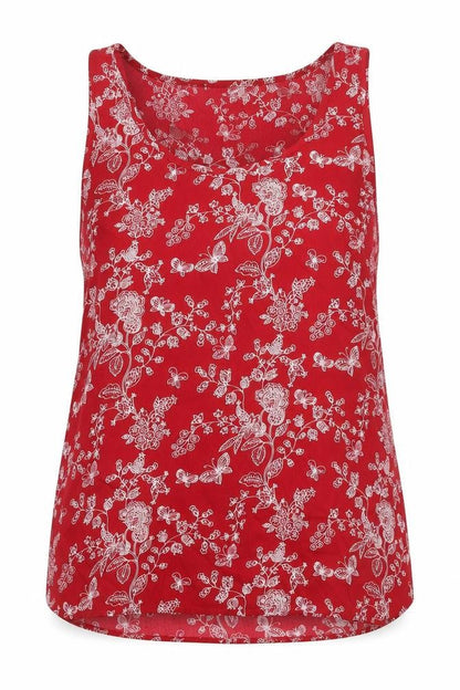 Womens UK Size 12 Atmosphere Red Basic Tank