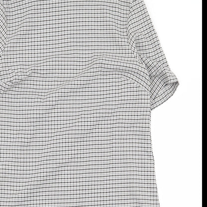 Avenue Womens Grey Geometric Polyester Sheath Size 12 Boat Neck Zip