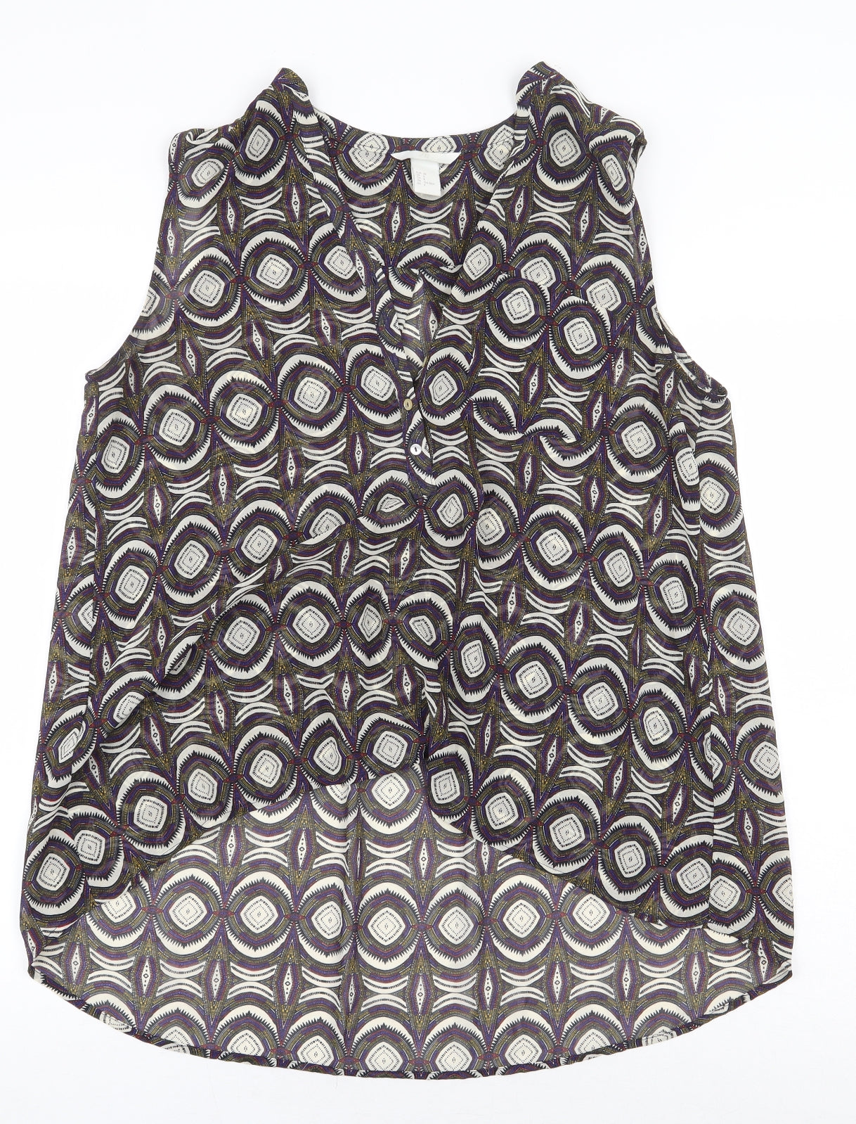 Womens UK Size 10 H&M Multicoloured Basic Blouse
