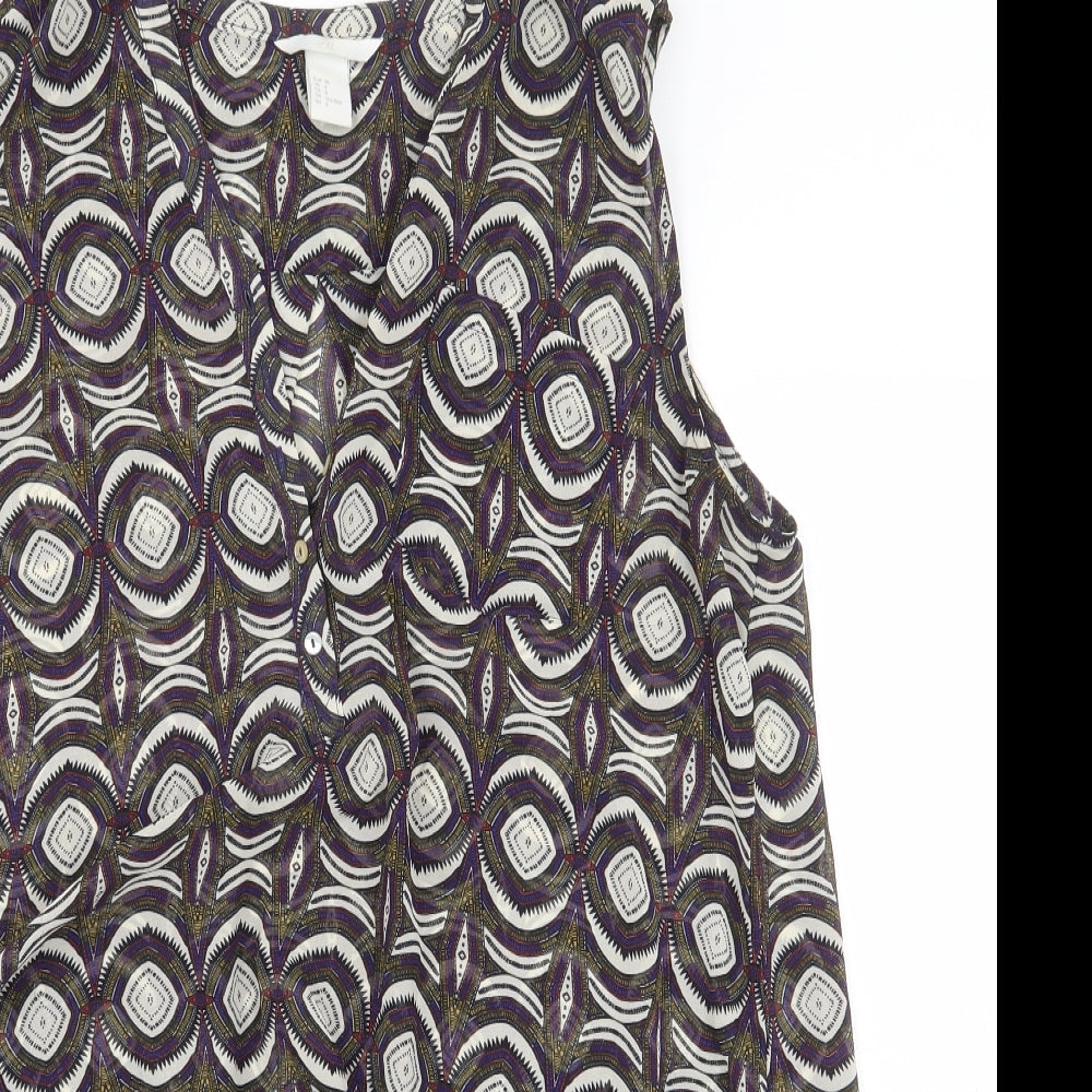 Womens UK Size 10 H&M Multicoloured Basic Blouse