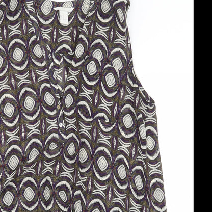 Womens UK Size 10 H&M Multicoloured Basic Blouse