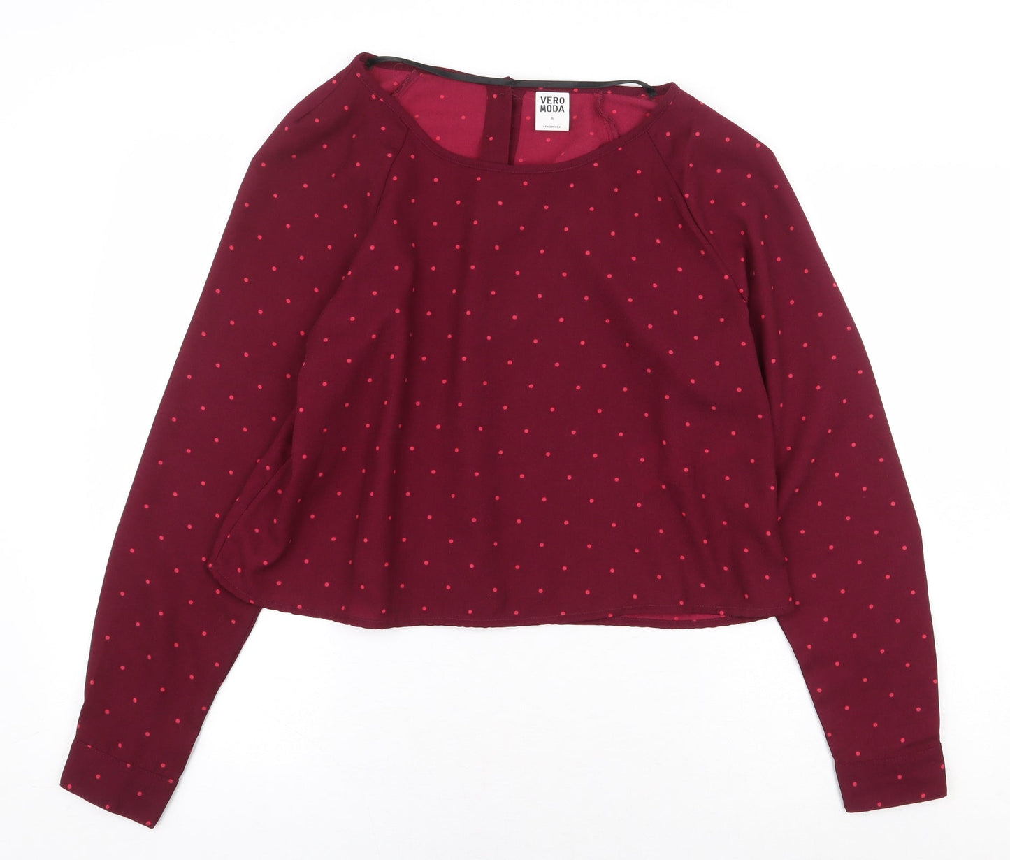 Womens UK Size M VERO MODA Red Basic Blouse