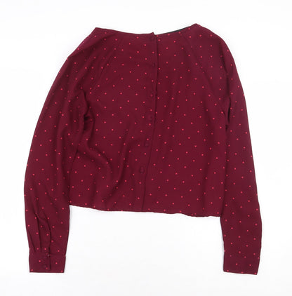 Womens UK Size M VERO MODA Red Basic Blouse