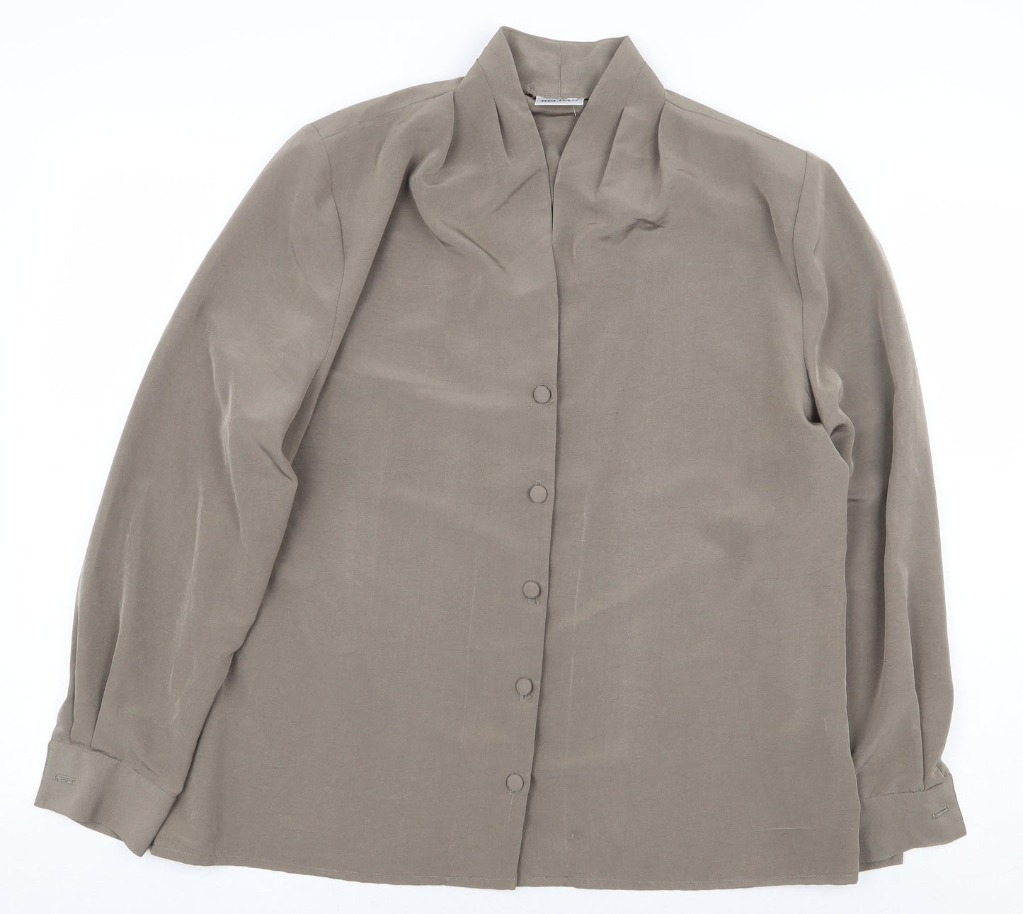 Womens UK Size 16 Reldan Grey Basic Button-Up