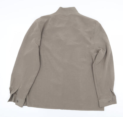 Womens UK Size 16 Reldan Grey Basic Button-Up