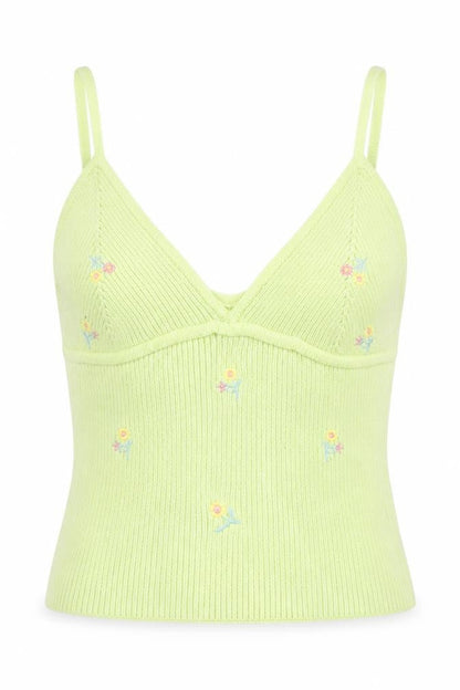 Womens UK Size S Preworn Green Camisole Tank