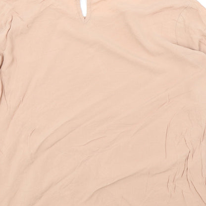 Atmosphere Womens Pink Viscose Basic Blouse Size 12 Round Neck