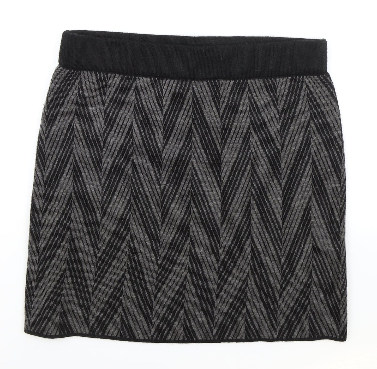 Kenar Womens Brown Geometric Acrylic Mini Skirt Size L