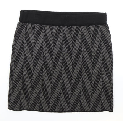 Kenar Womens Brown Geometric Acrylic Mini Skirt Size L